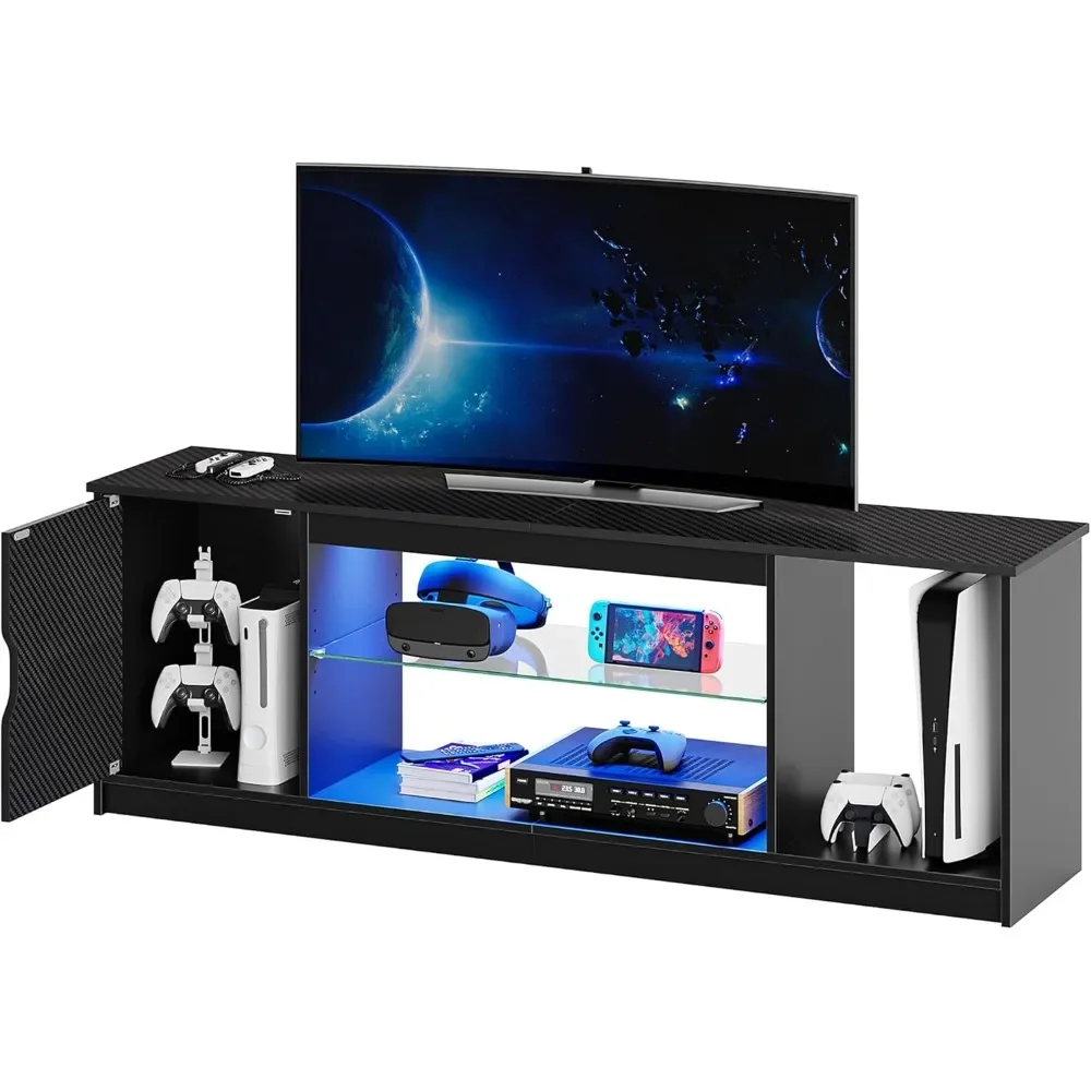 Gaming Console Room - Bestier Led Entertainment Center for PS5,
