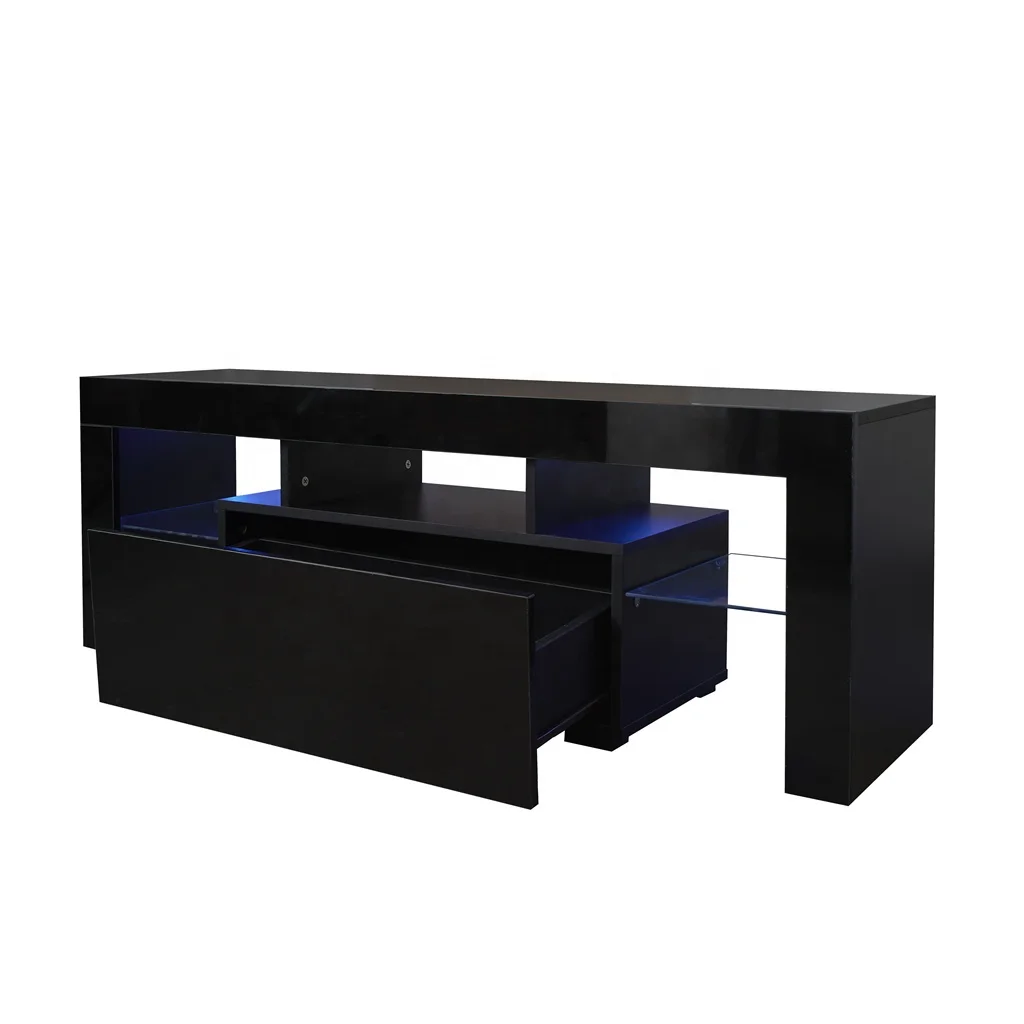 Gaming Console Room - #Black TV Stand with LED RGB