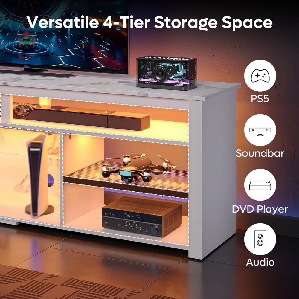 Gaming Console Room - TV Stand for 75 inch TV,