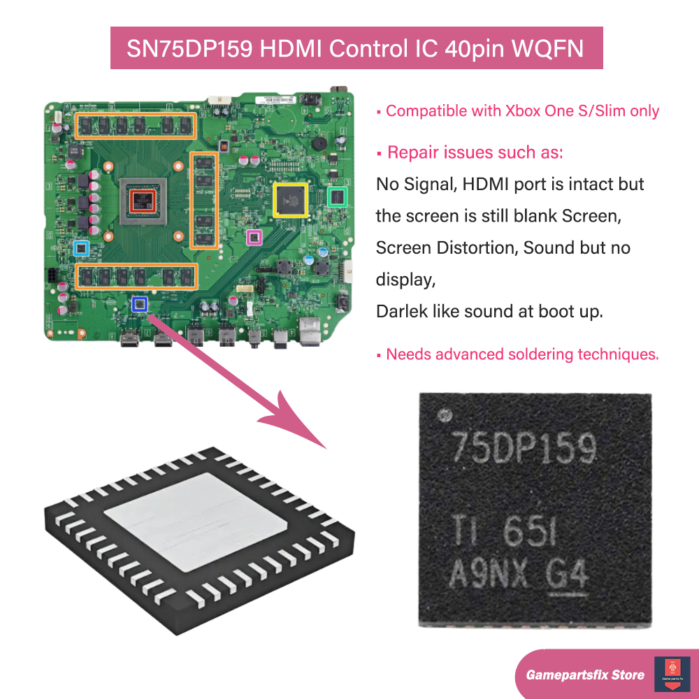 Gaming Console Xbox Series S - 2/5/10pcs 75DP159 SN75DP159RSBR HDMI IC Retimer