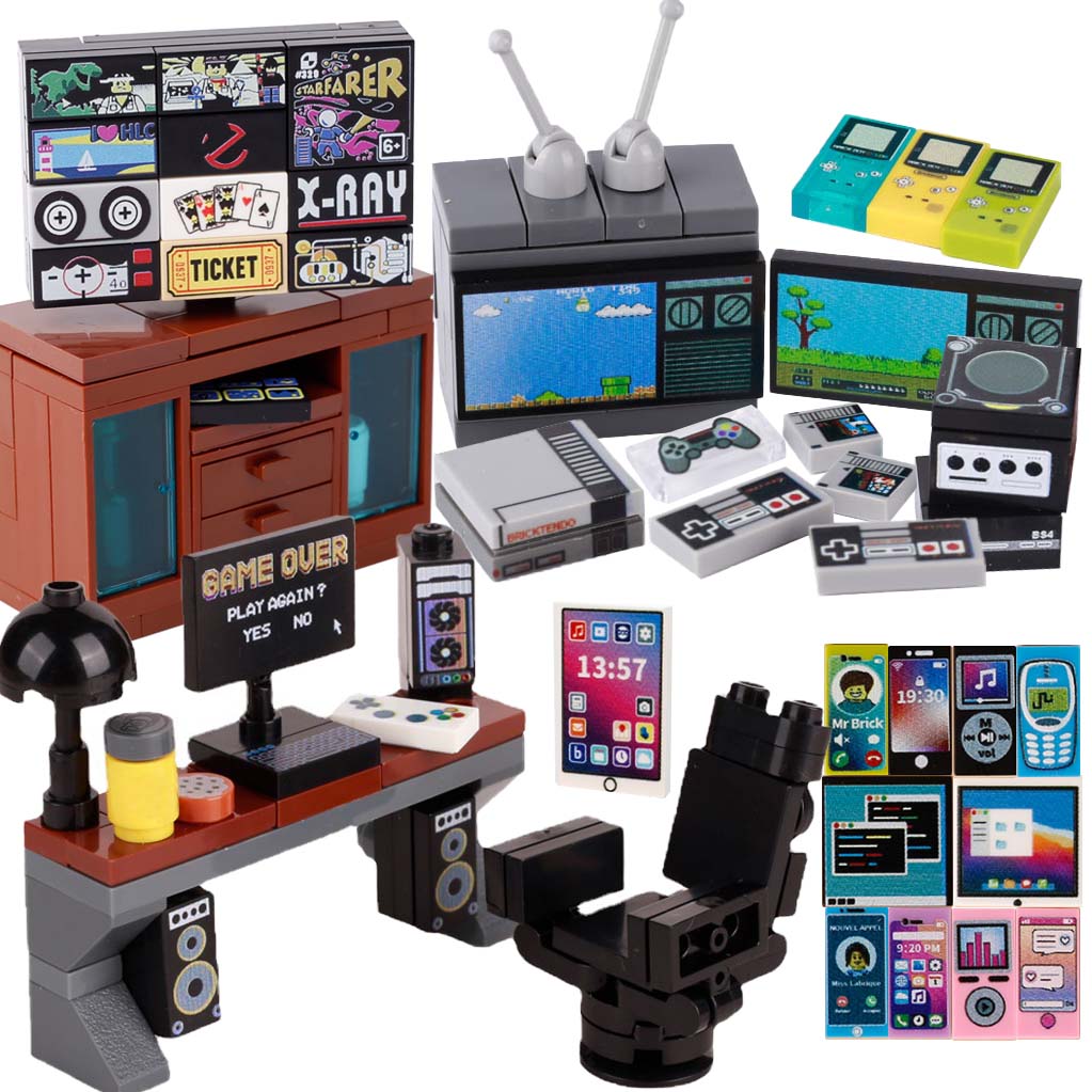 Gaming Console Kids - MOC Game Console Computer Model Buidling