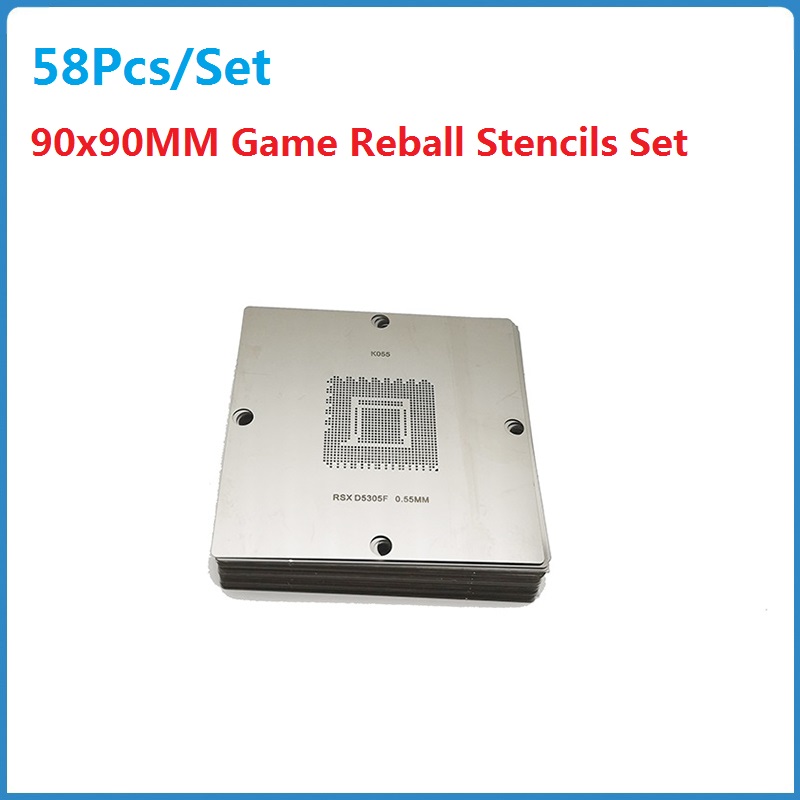 Gaming Console Xbox 360 - 58Pcs/Set 90x90MM Game Stencils Set BGA