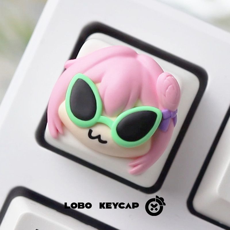 Cute Pink Hair Anime Girl Resi - Gaming Console With Keyboard review and price