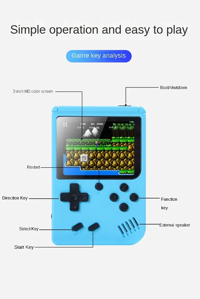 Built-in 500+ Classic Games 8- - Gaming Console Kids review and price