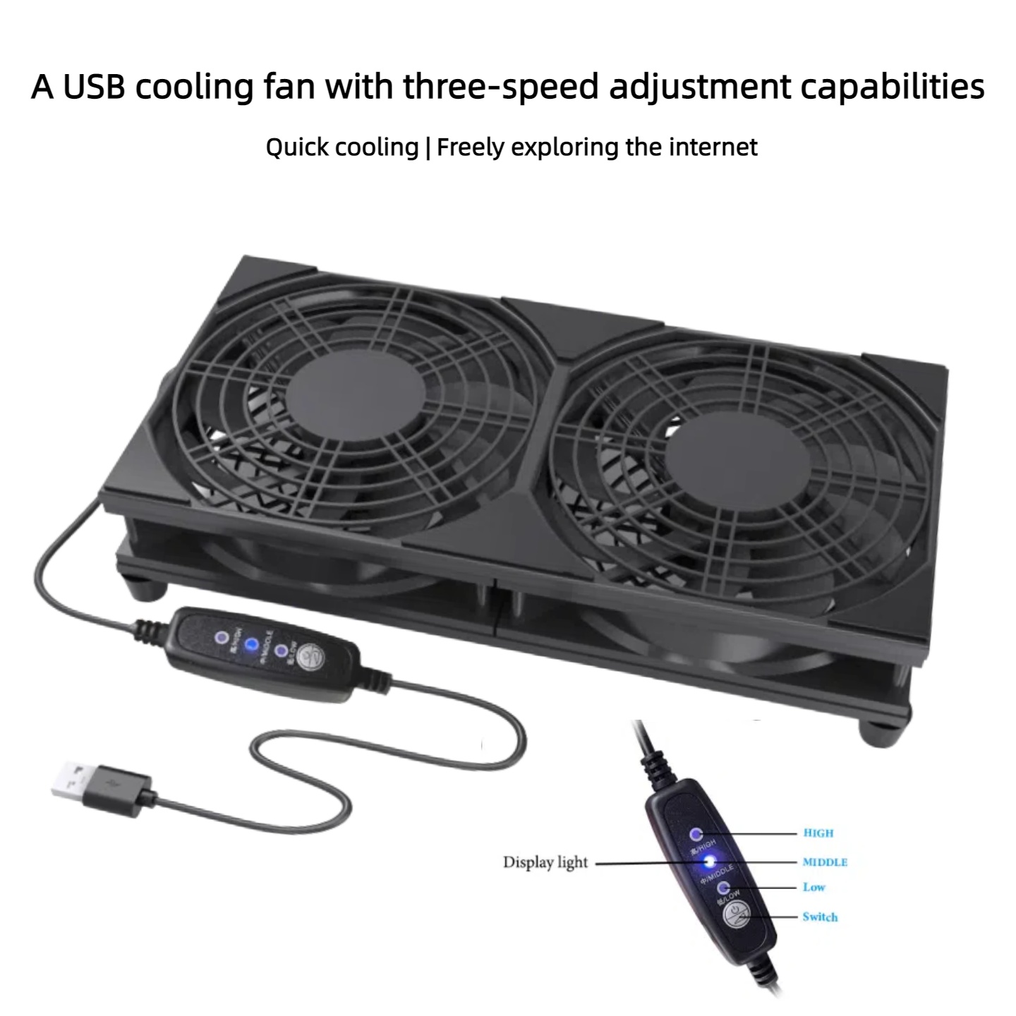Dual USB Cooling Fan with 3-Sp - Gaming Console In review and price