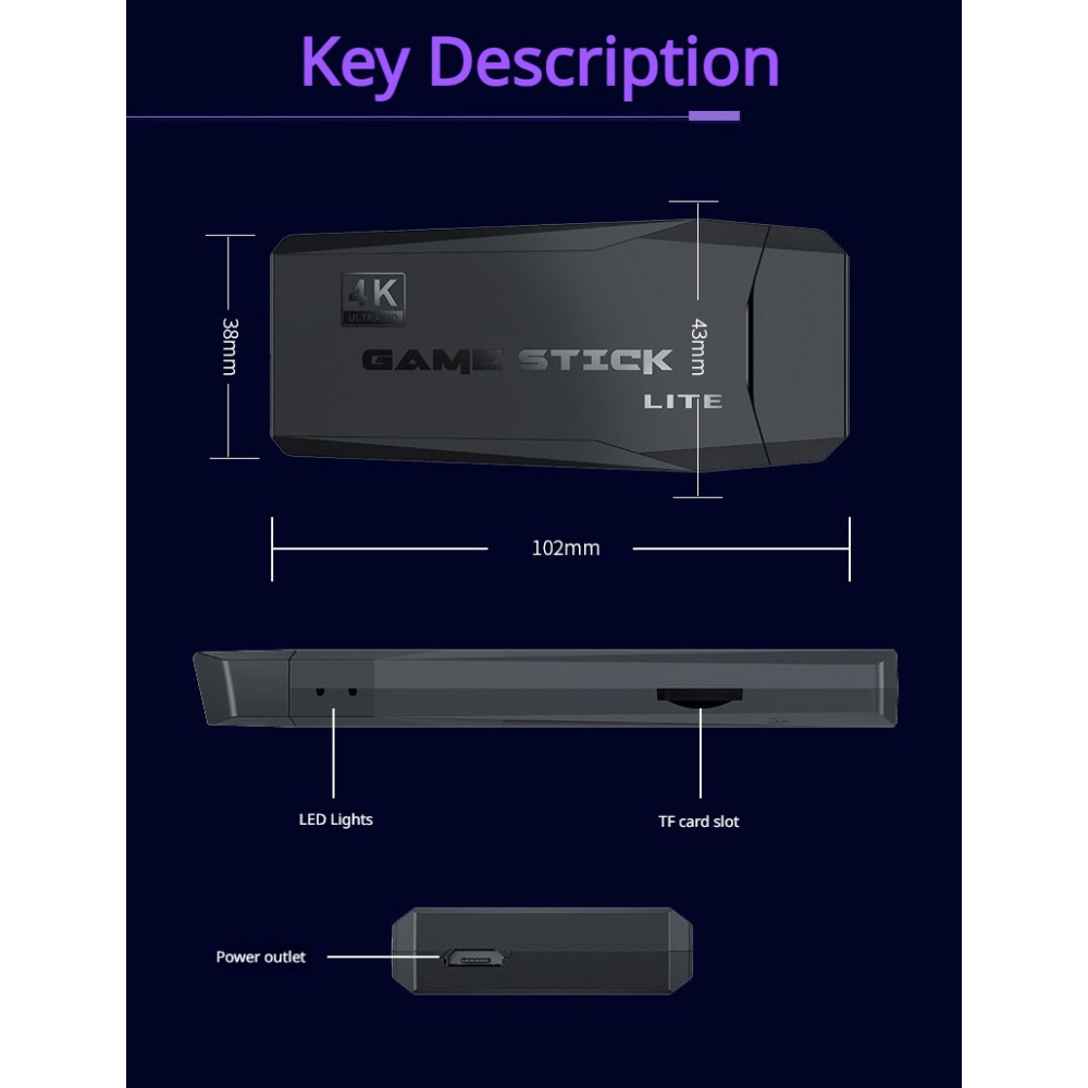 Portable 4K Retro Game Stick C - Gaming Console For Sale review and price