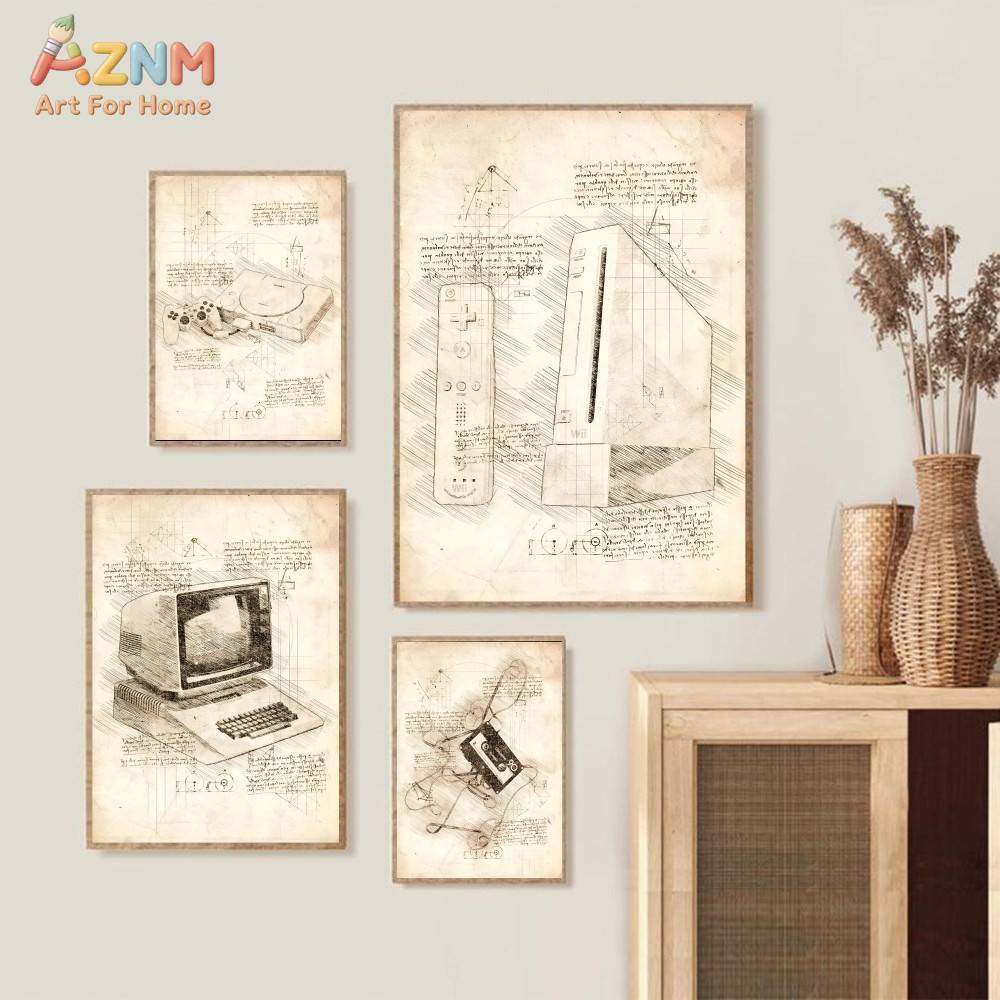 AZNM Vintage Game Console Sket - Gaming Console Room review and price