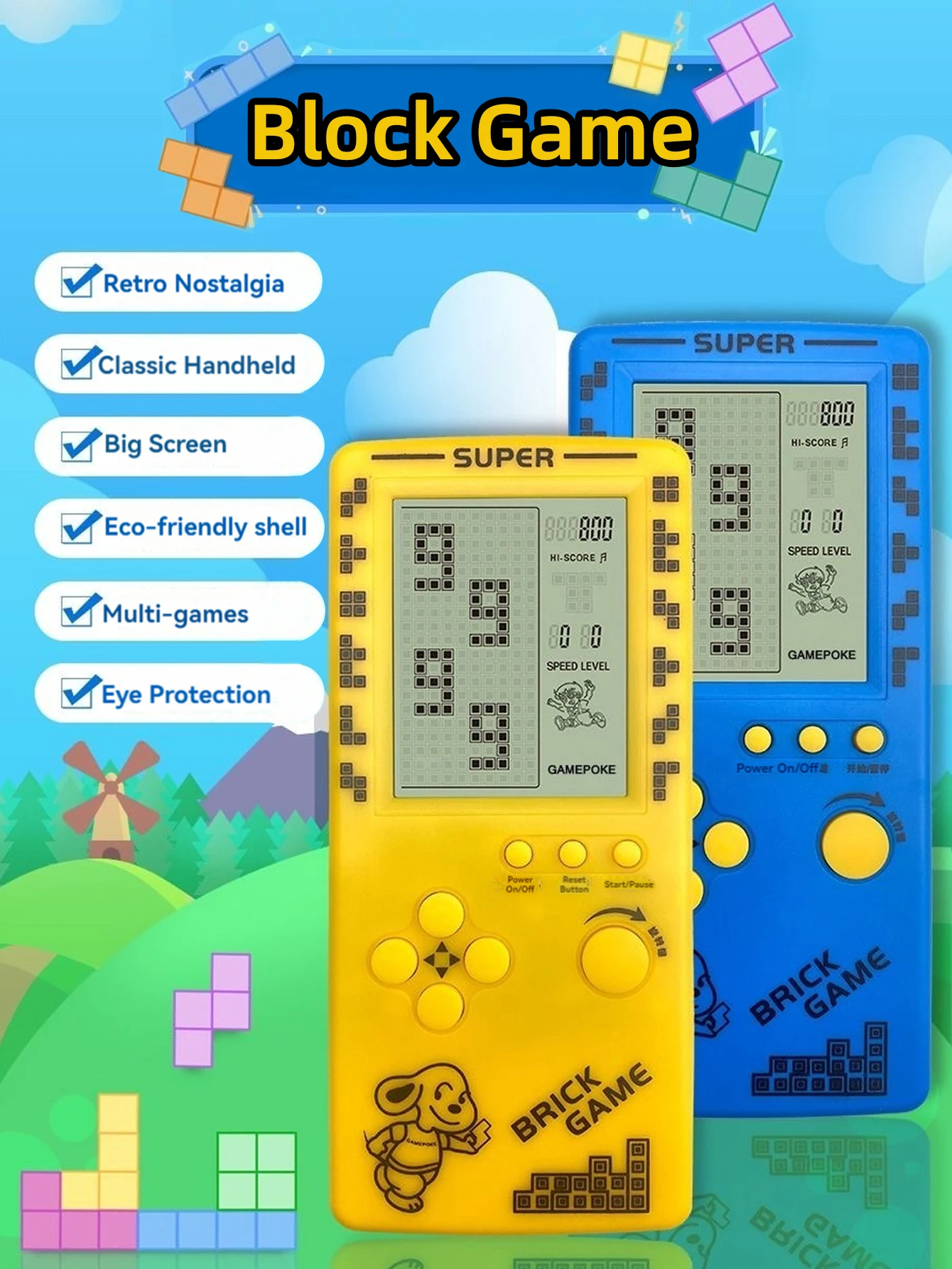 Classic Retro Handheld Game Pl - Gaming Console Kids review and price