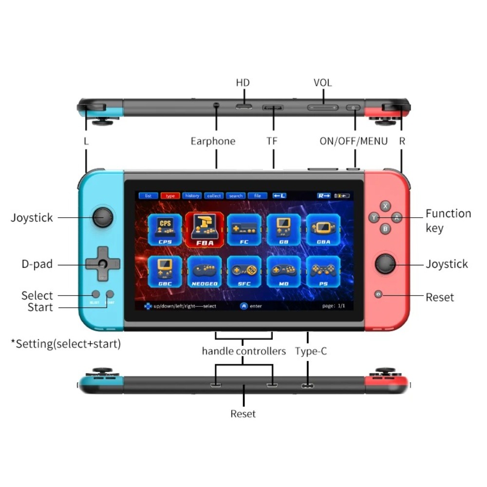 Powkiddy X70 Handheld Game Con - Gaming Console For Sale review and price