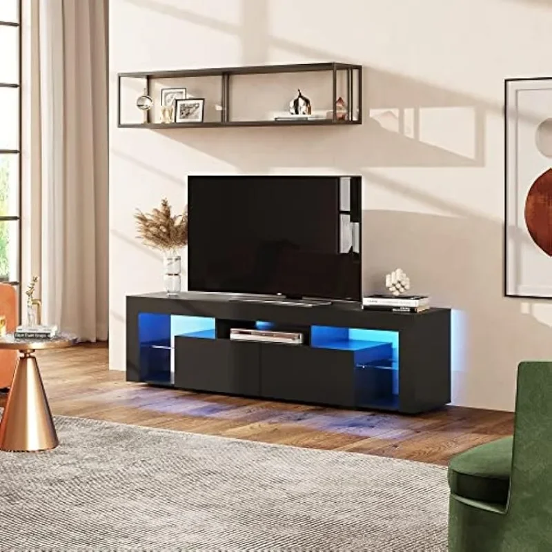 Wood TV Console With 2 Storage - Gaming Console Room review and price